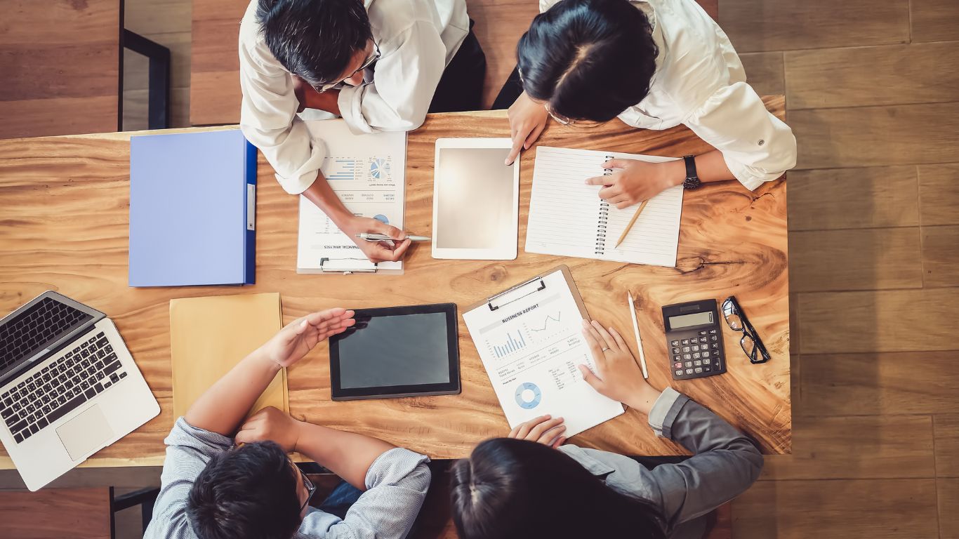People developing a marketing plan together